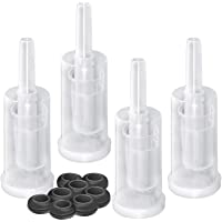 GLOBALDREAM Esclusas de Aire- 4 Piezas Airlock Esclusas de Plástico y 20 Piezas Arandelas de Silicona- Válvula…
